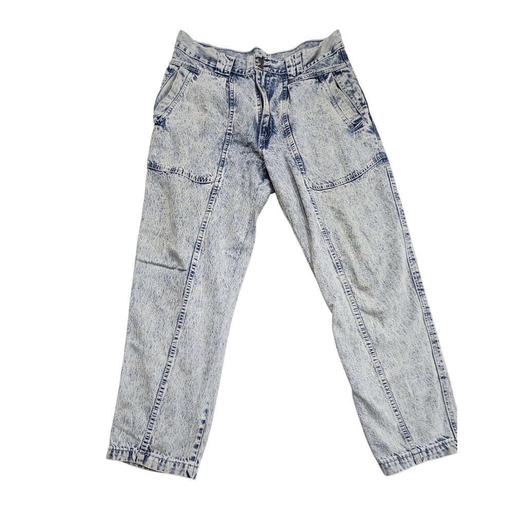 Gitano Acid Wash High Rise Mom Jeans Blue Womens 32 Short Y2K Vintage
